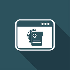 Software for medical activity - Vector flat icon