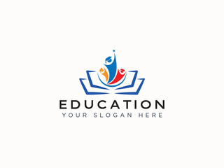 Education logo design vector template
