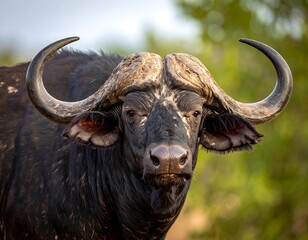 Fototapeta premium Close-up of a buffalo's head (2)
