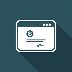 Financial document - USD - Vector flat icon