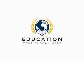 Education logo design vector template