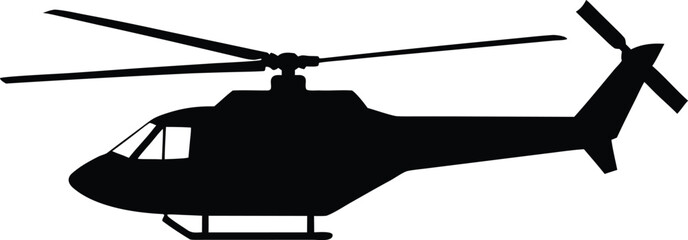 helicopter silhouette vector