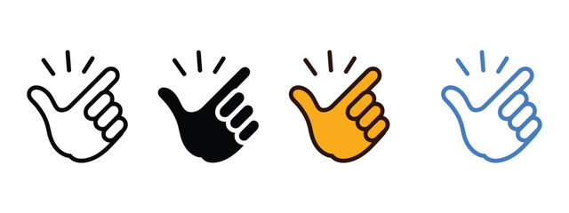 Snap of fingers icon vector. easy actions and satisfying results symbol. vector illustration.