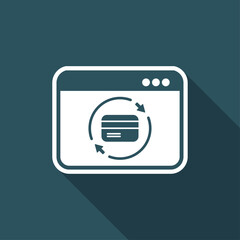 Obraz premium Credit card full web service - Vector flat icon