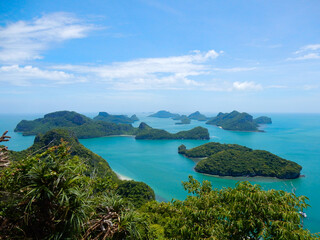 Lush Islands of Angthong Marine Park in the Gulf of Thailand