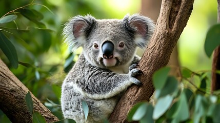 Fototapeta premium Koala bear is an arboreal herbivorous marsupial native