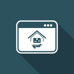House delivery - Online shop - Vector flat icon