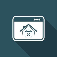 Checking house appointment - Vector icon for computer website or application