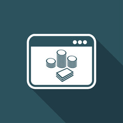 Money earnings - Vector icon for computer website or application