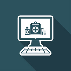 Medical digital page - Vector icon for computer website or application