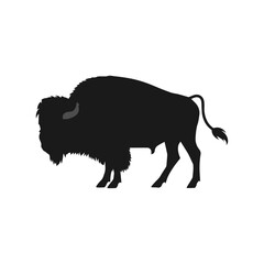 sillhoute of a buffalo