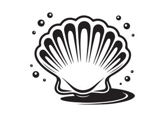 Shell line art Vector