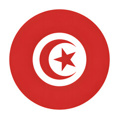 Fototapeta premium Tunisian flag emblem representing patriotism, national pride, and cultural heritage for diverse commercial applications