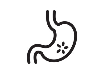 Fototapeta premium Stomach line art Vector