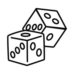 Dice doodle icon EPS 10 file