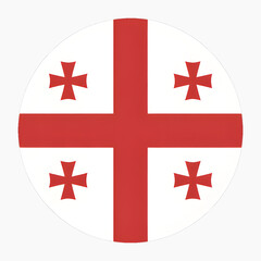 Obraz premium Georgia's national flag, a symbol of pride and heritage, perfect for representing the country's identity