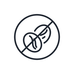 No coffee editable stroke outline icon isolated on white background flat vector illustration. Pixel perfect. 64 x 64.