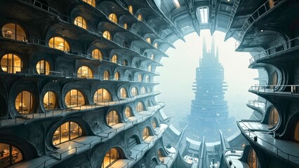 Science fiction architectural art images