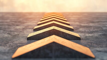 A conceptual image of a clear financial path, straight and upward, symbolizing clear goals 