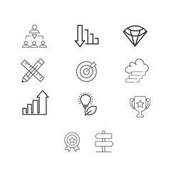 Business and management line icons set. Thin outline icons pack. Vector illustration eps10 