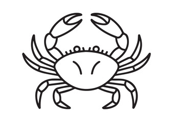 Crab line art Vector
