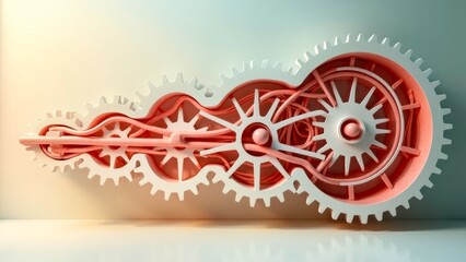Artistic images of mechanical parts