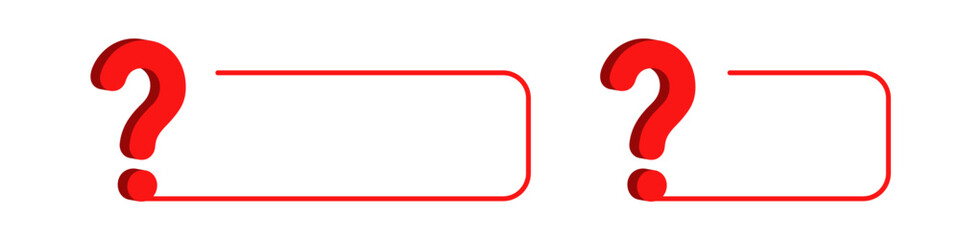 A striking 3d illustration featuring red question and exclamation marks in a clean, minimalist style.