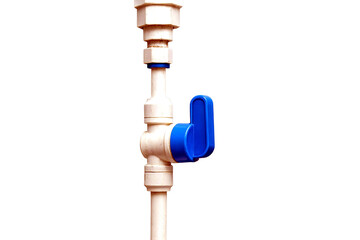 Plastic Push Fit Pipe Valve With Blue Lever