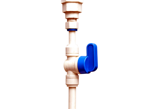 Plastic Push Fit Pipe Valve With Blue Lever