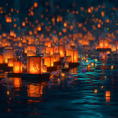 Illuminating the Night: A estival of Floating Lanters Celebrating Light, Tradiion, and Community in Mesmrizing Nighttime Events Woldwide