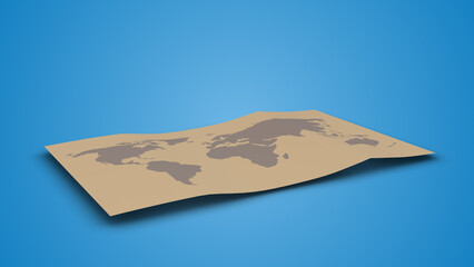 Global Air Travel Routes on World Map