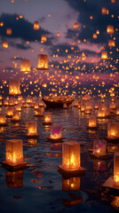 Illuminating the Night: A estival of Floating Lanters Celebrating Light, Tradiion, and Community in Mesmrizing Nighttime Events Woldwide