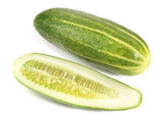 Fresh Cucumber isolated on white Background