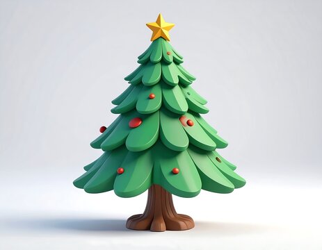 Cartoon Christmas tree - Powered by Adobe