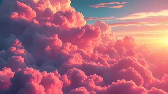 red clouds over blue sky