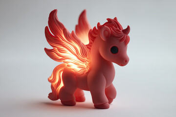 chinese new year horse, red fire pony / small horse figurine light