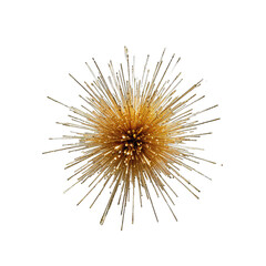 Obraz premium Radial design of light-brown, thin rods radiating from a central point