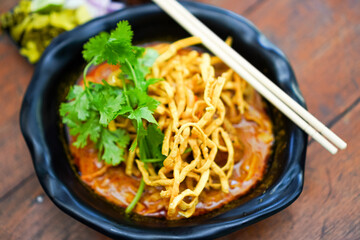 Khao Soi Noodles with Chopsticks