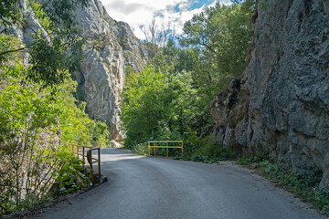 Empty asphalt road in the mountains