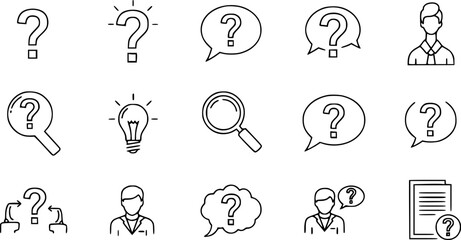 Simple question line icon.