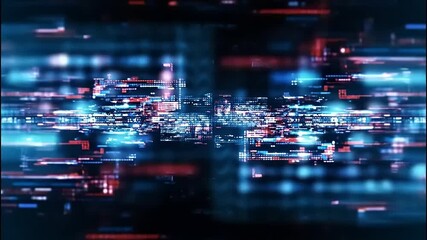 Digital Data Stream with Abstract Flow. - Powered by Adobe