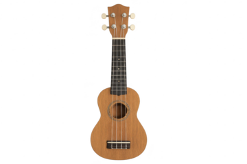 Classical ukulele isolated on a transparent background, musical instrument