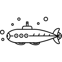 Submarine Outline Vector