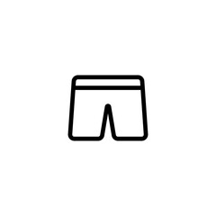 shorts icon. simple outline black line clothing symbol for casual wear fashion design sport pants illustration graphic element