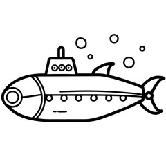 Submarine Outline Vector