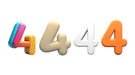 3D vector illustration of number 