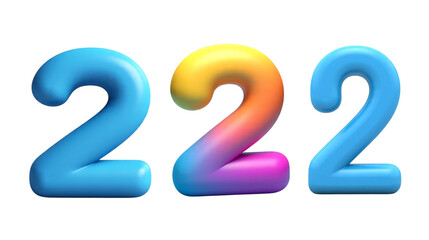 3D vector illustration of number 