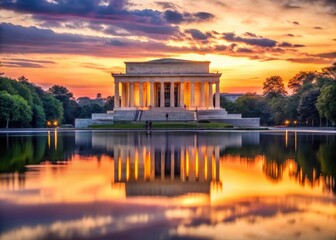 National Historic Landmark at dusk