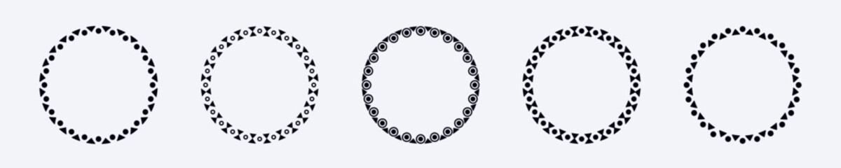 Unique african tribal circle frames featuring diverse patterns and shapes, perfect for artistic designs.