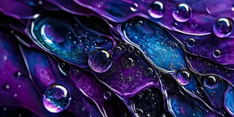 Striking Banner Featuring Purple and Blue Liquid Patterns